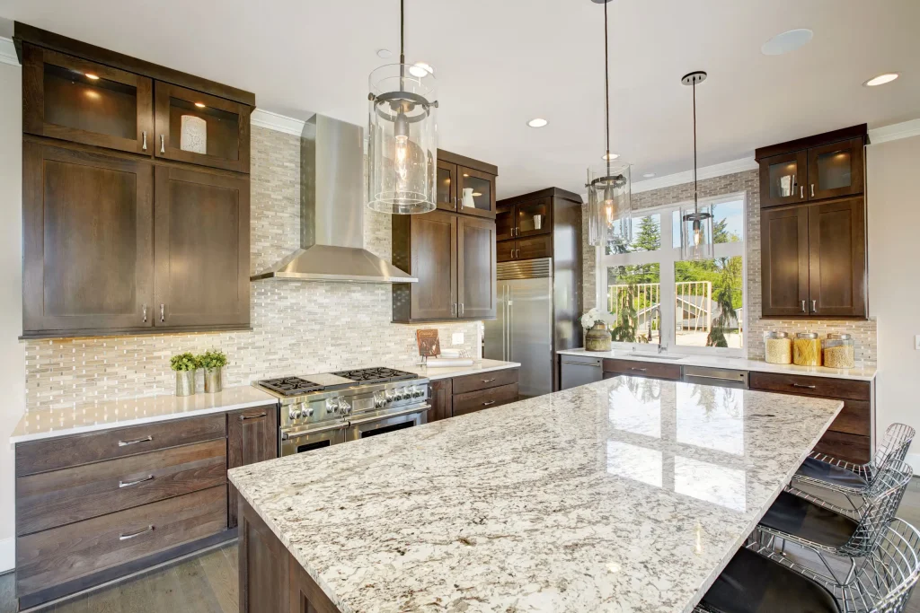 Luxury kitchen in a new construction home.
