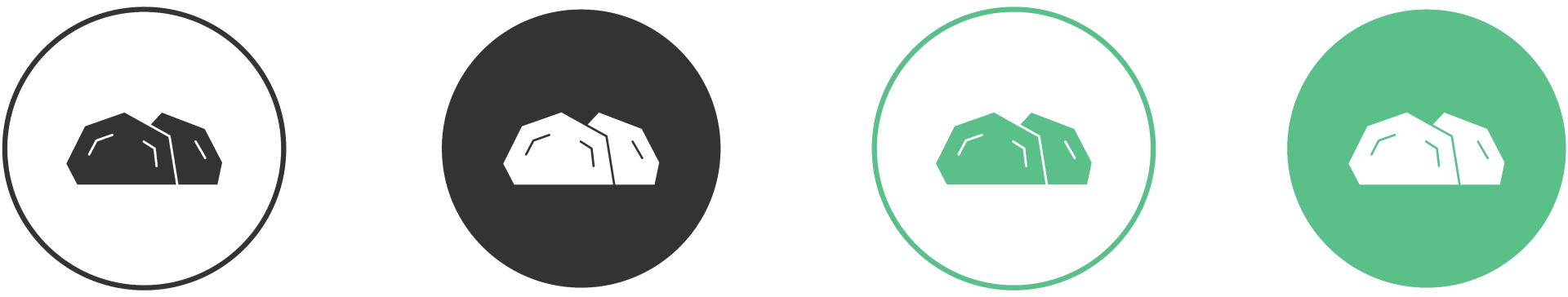 Stone icon Vector simple flat graphic illustration.